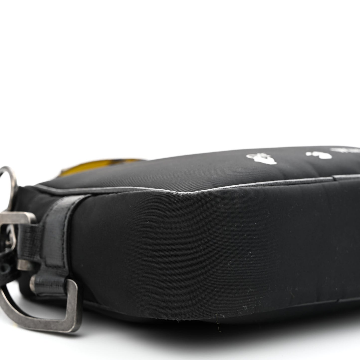 Nylon Logo Print Crossbody Bag Black
