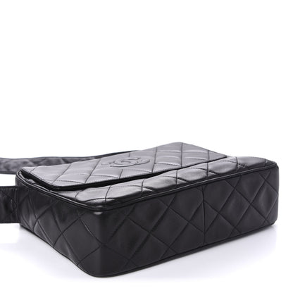 Chanel Lambskin Quilted CC Tassel Camera Case Black 4 of 13