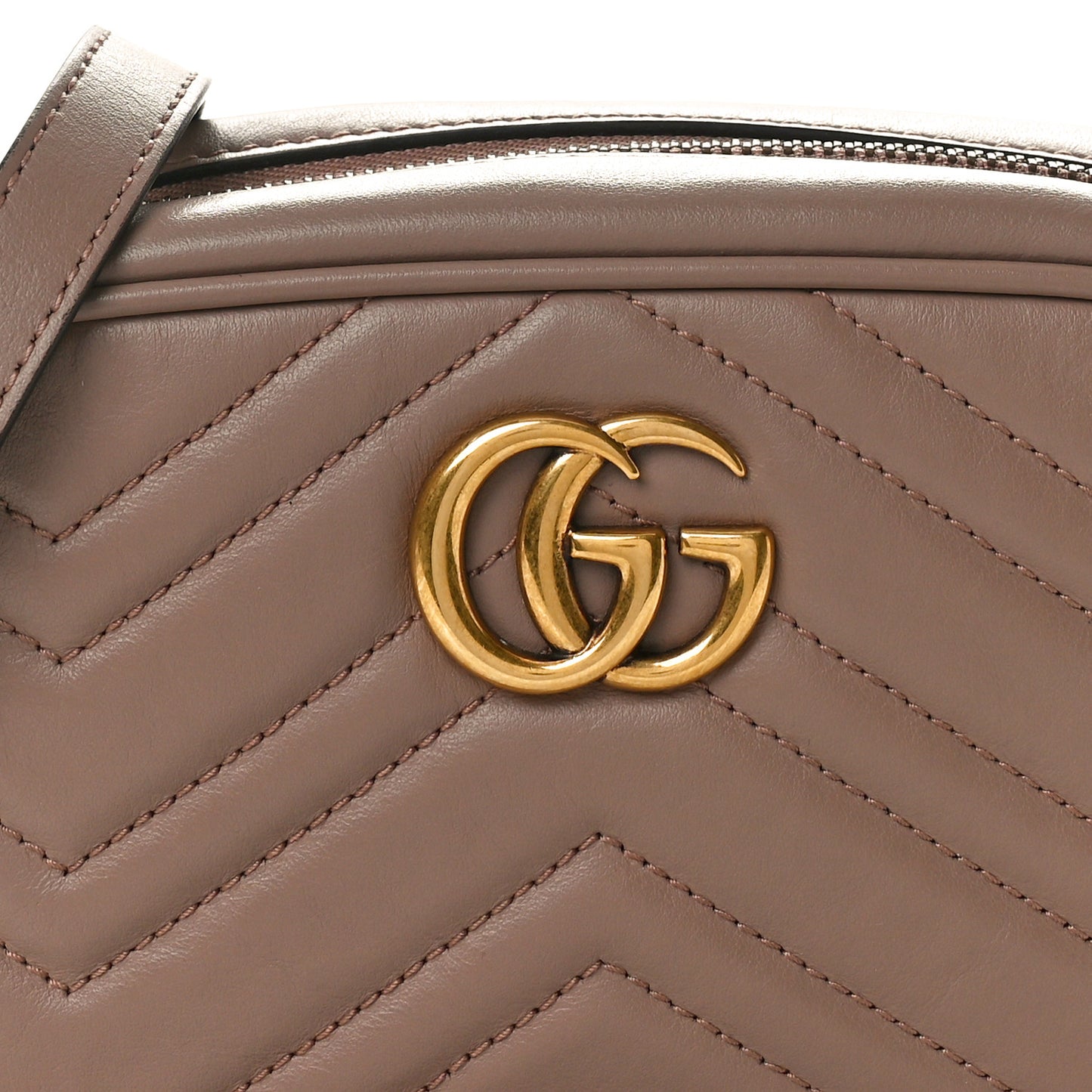 Calfskin Matelasse Mini GG Marmont Chain Shoulder Bag Porcelain Rose