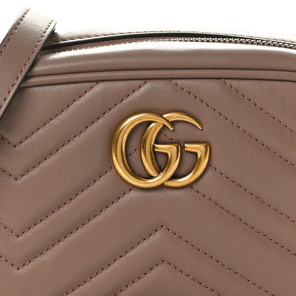 Gucci Calfskin Matelasse Mini GG Marmont Chain Shoulder Bag Porcelain Rose 8 of 10
