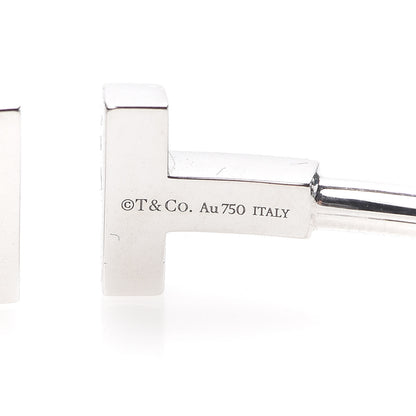 Tiffany 18K White Gold Diamond T Wire Bracelet 4 of 5