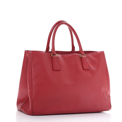 Prada Saffiano Lux Large Tote Fuoco 3 of 17