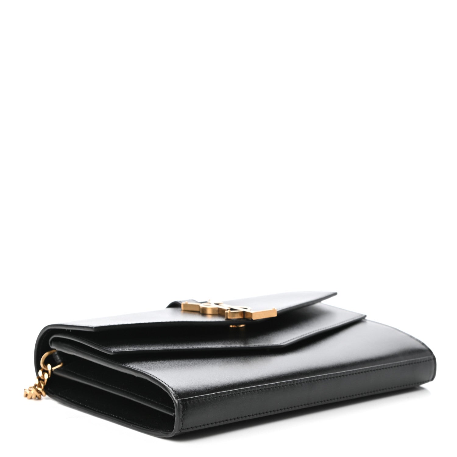 Saint Laurent Smooth Calfskin Monogram Sulpice Chain Wallet Black 4 of 9