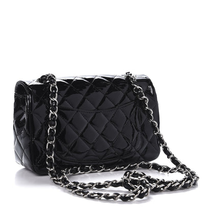 Chanel Patent Calfskin Quilted Mini Rectangular Flap Black 3 of 12
