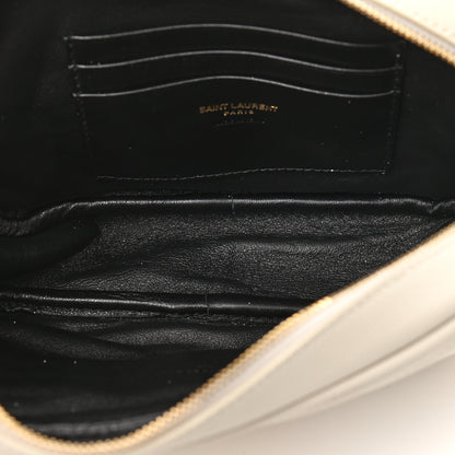 Saint Laurent Grain De Poudre Matelasse Monogram Mini Lou Camera Bag Blanc Vintage 5 of 9