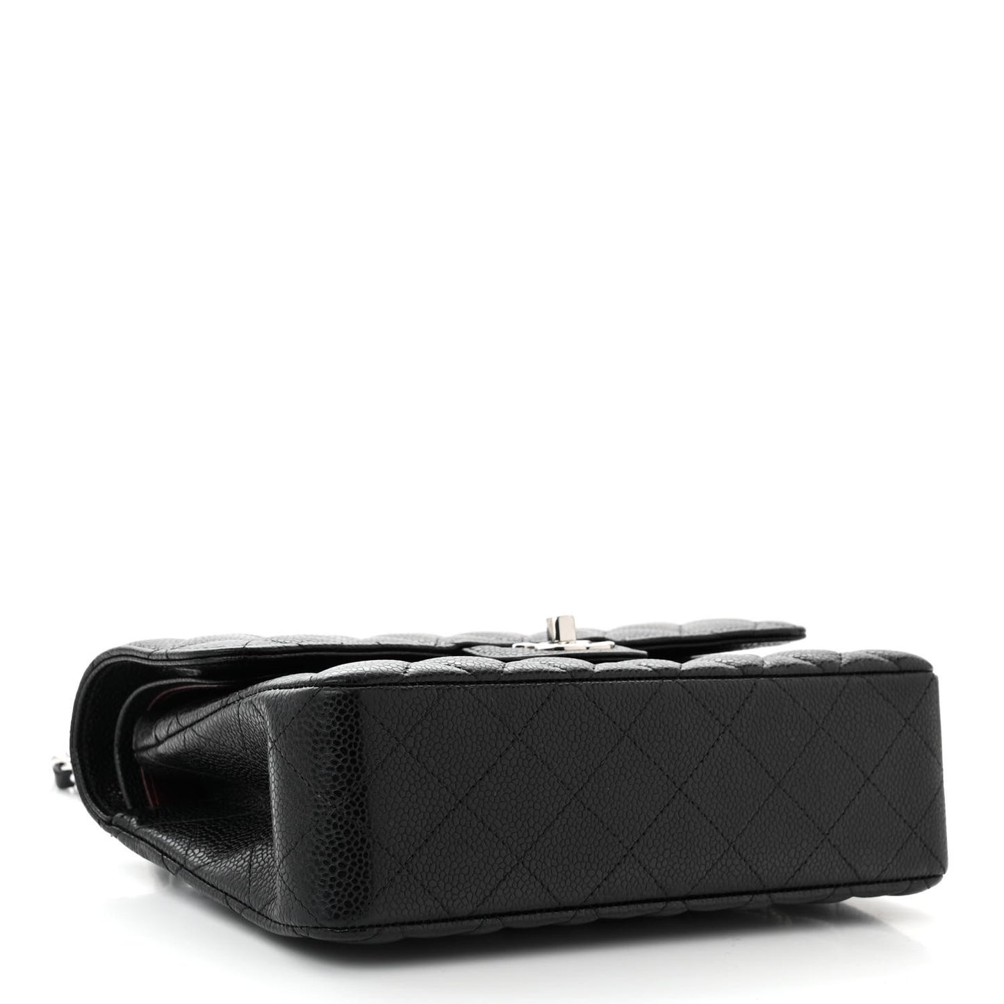 Caviar Quilted Small Double Flap Black