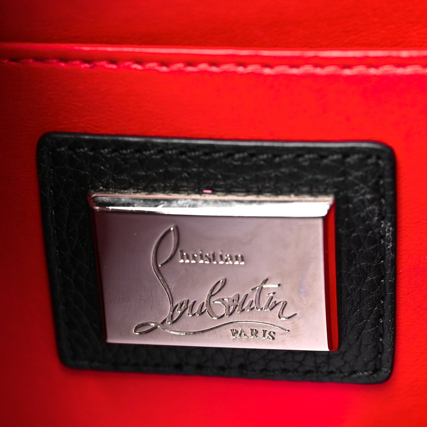 Christian Louboutin Pebbled Calfskin Small Rubylou Shoulder Bag Black 6 of 8