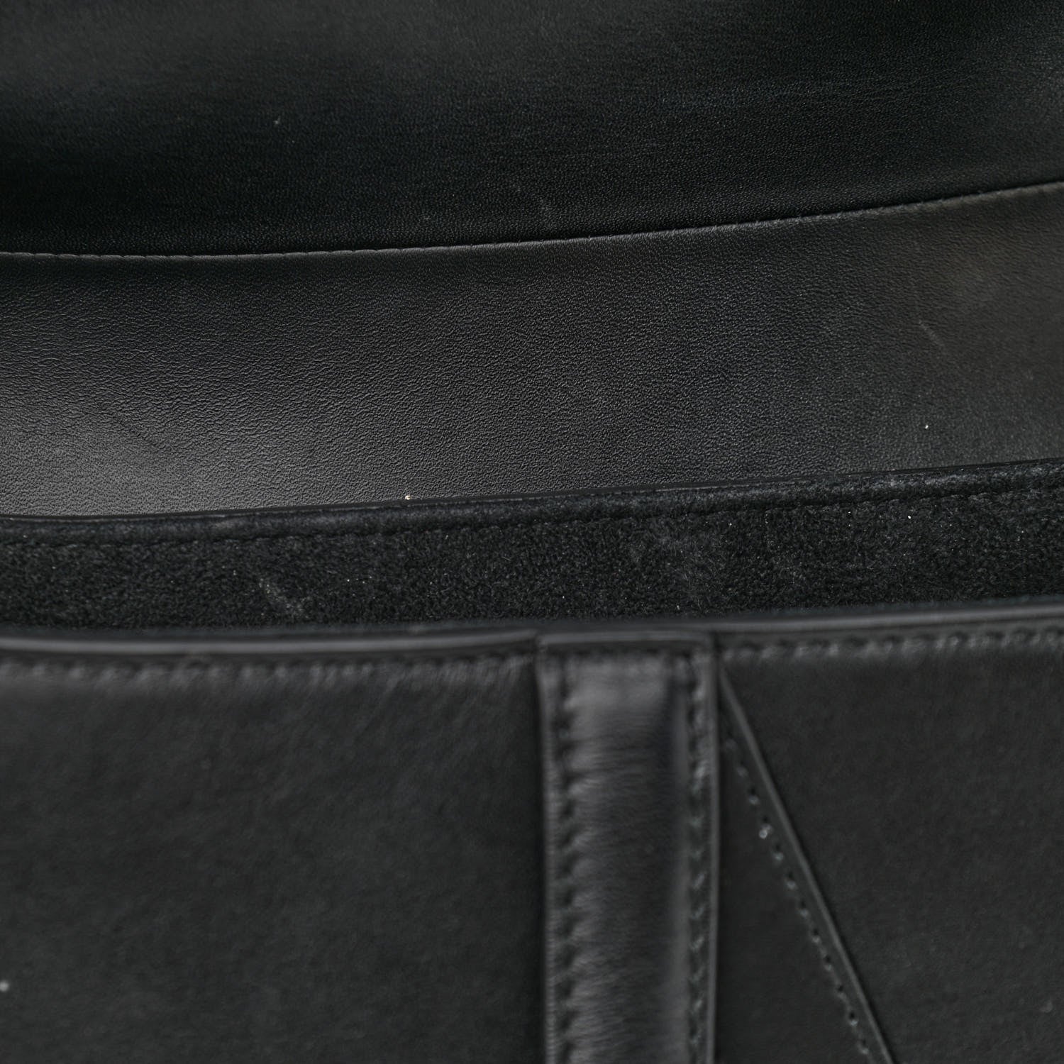 Christian Dior Calfskin Saddle Bag Black 10 of 12