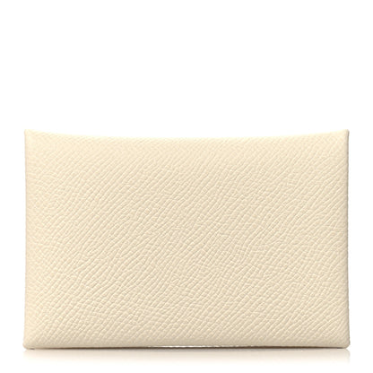 Hermes Epsom Calvi Card Case Craie Sesame 1 of 11