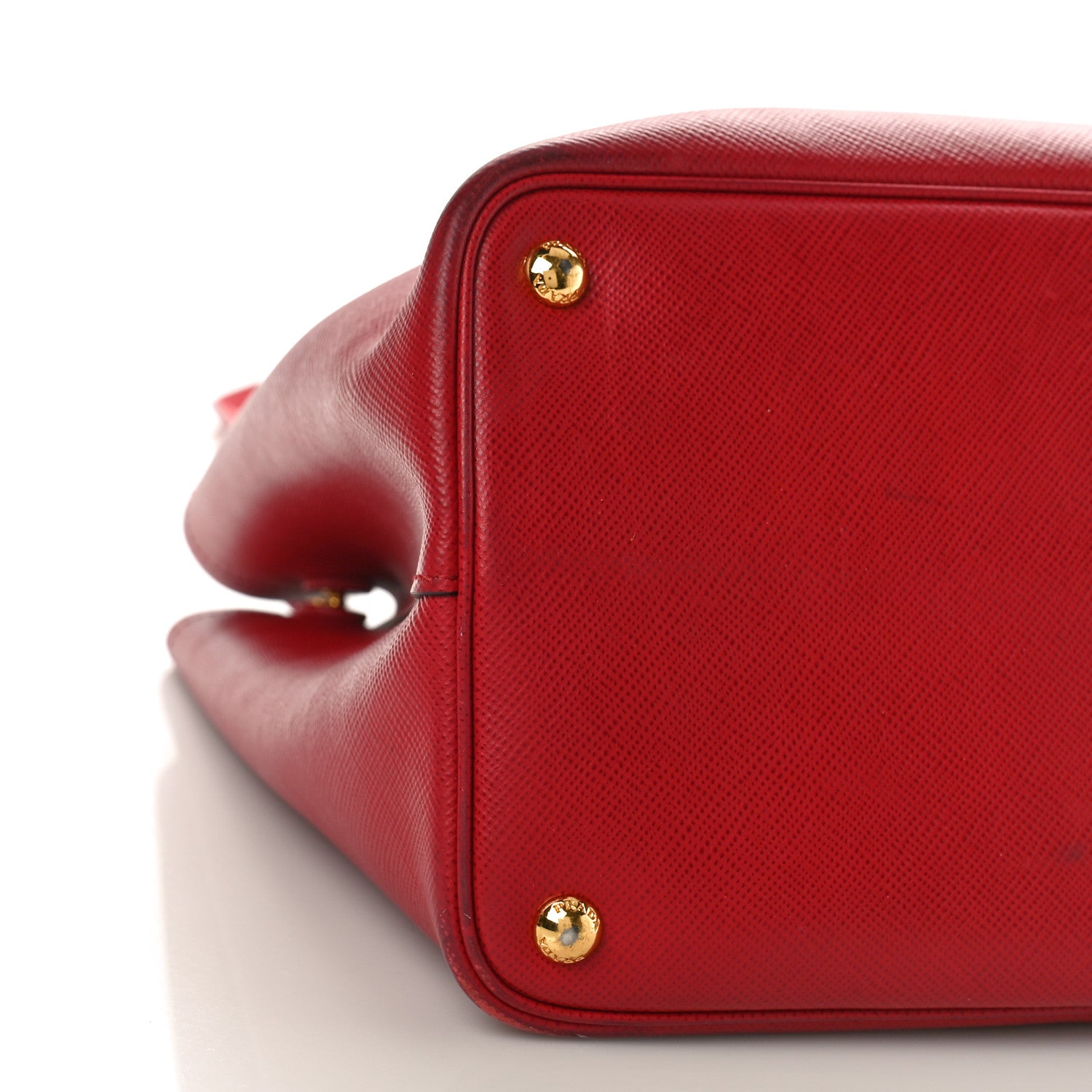 Prada Saffiano Cuir Large Double Bag Fuoco Black 7 of 11