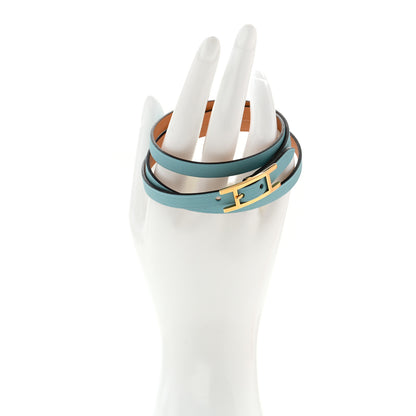 Hermes Swift Behapi Double Tour Reversible Bracelet S Bleu Atoll 2 of 7