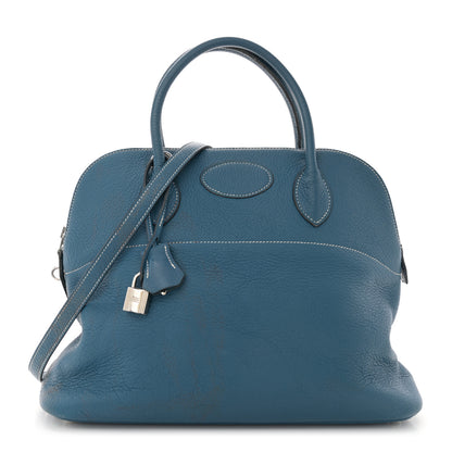 Hermes Taurillon Clemence Bolide 35 Bleu Agate 1 of 23