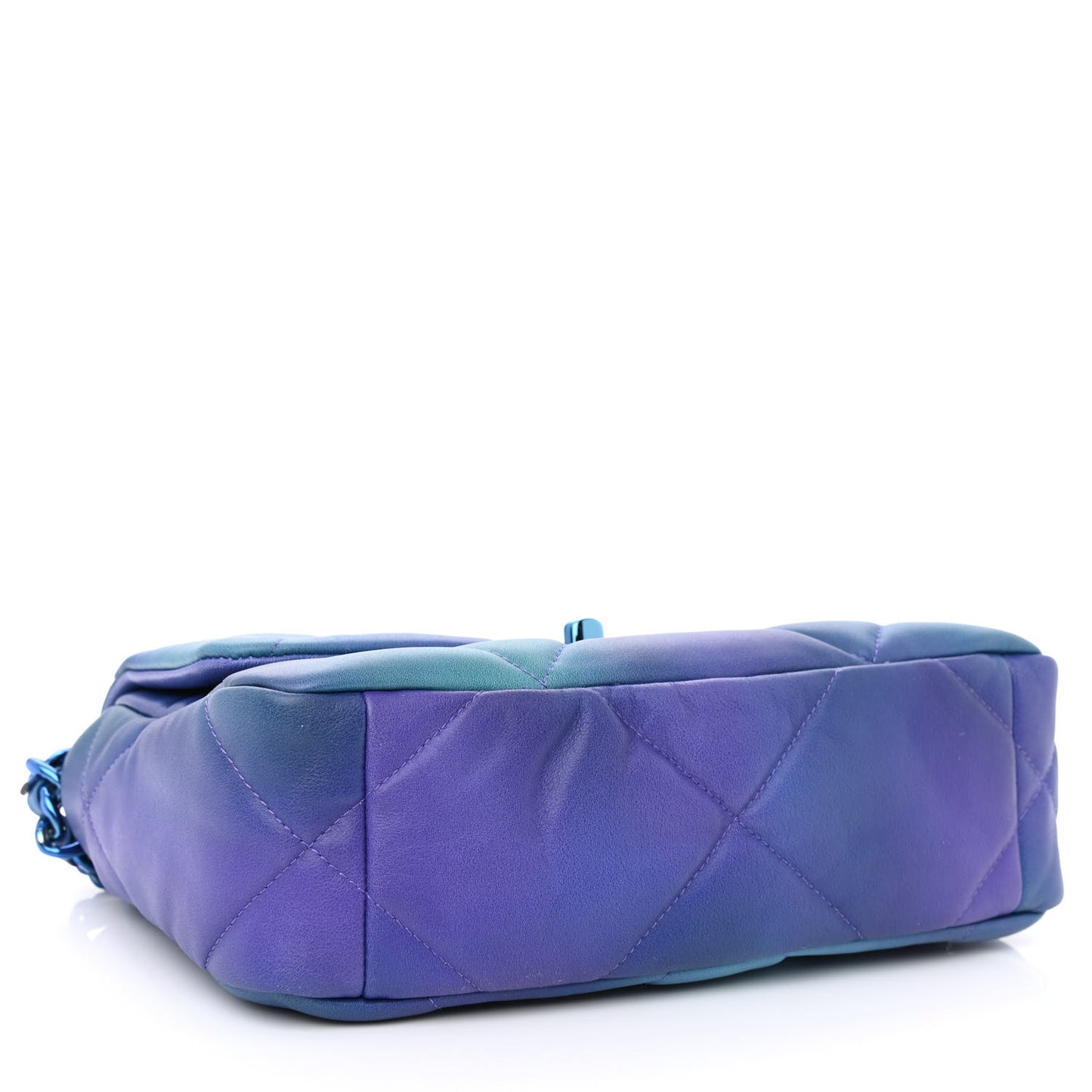 Tie Dye Calfskin Quilted Medium Chanel 19 Flap Blue Purple