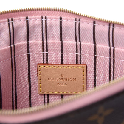 Louis Vuitton Monogram Neverfull MM GM Pochette Sugar Pink 6 of 8