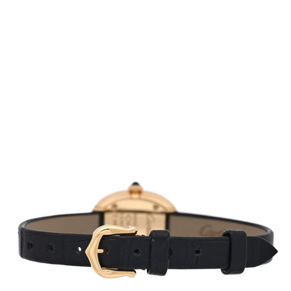Cartier 18K Yellow Gold Alligator 23mm Baignoire Quartz Watch 3 of 5