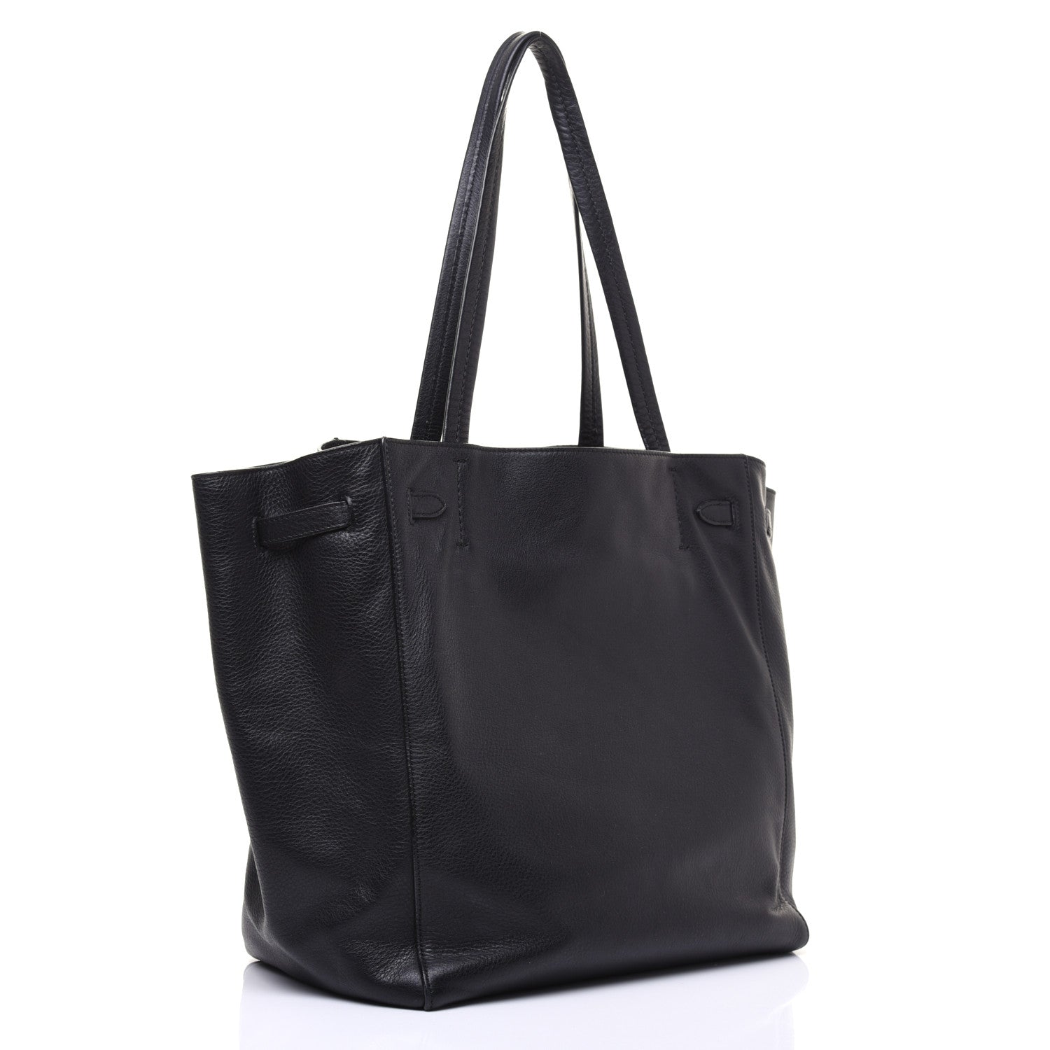 Celine Soft Grained Calfskin Small Belt Cabas Phantom Black 3 of 20