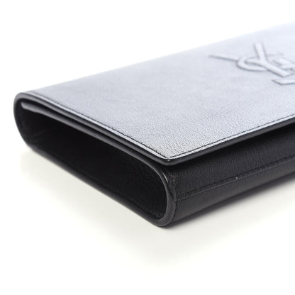 Saint Laurent Calfskin Monogram Large Belle De Jour Clutch Black 8 of 9