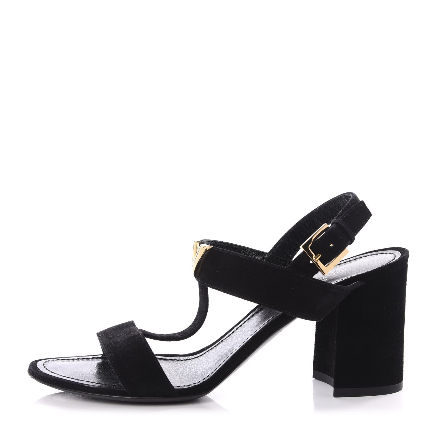 Louis Vuitton Suede Bahiana Sandals 39 Black 1 of 10