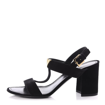 Louis Vuitton Suede Bahiana Sandals 39 Black 1 of 10