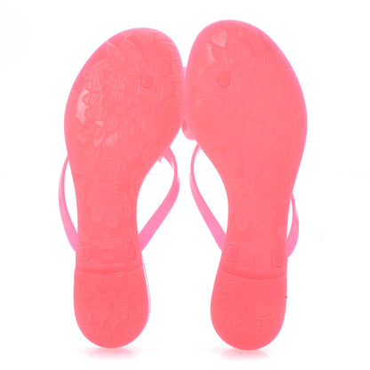 Valentino Garavani PVC Jelly Bow Thong Sandals 38 Fuxia Fluo 6 of 8
