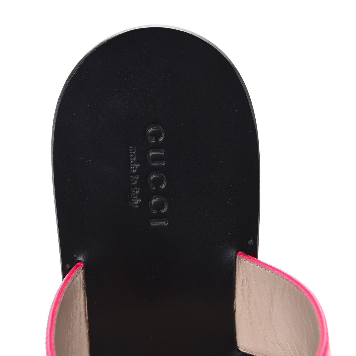 Gucci Calfskin GG Marmont Thong Sandals 37 Fuxia Fluo 6 of 8