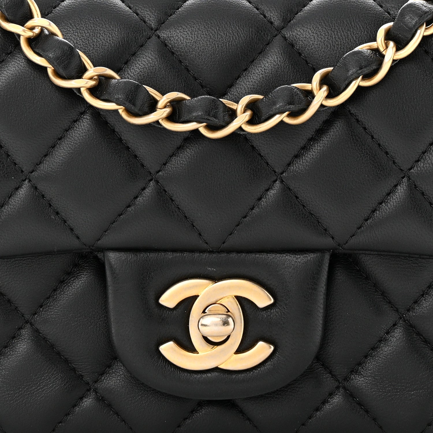 Chanel Lambskin Quilted Mini Rectangular Flap Black 8 of 11