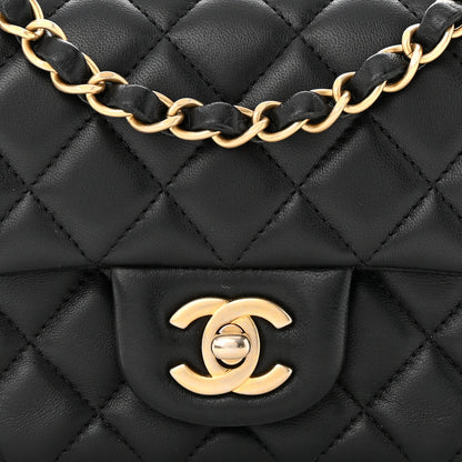 Chanel Lambskin Quilted Mini Rectangular Flap Black 8 of 11