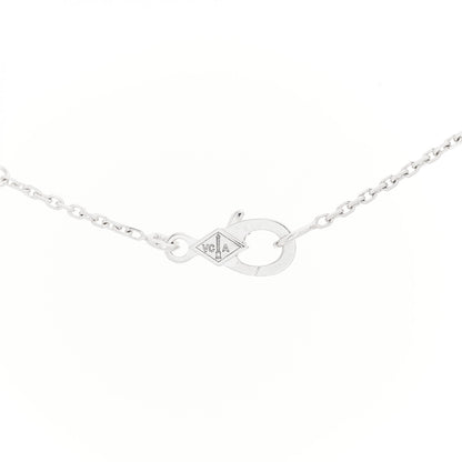 Van Cleef & Arpels 18K White Gold Diamond Socrate One Flower Pendant Necklace 5 of 6