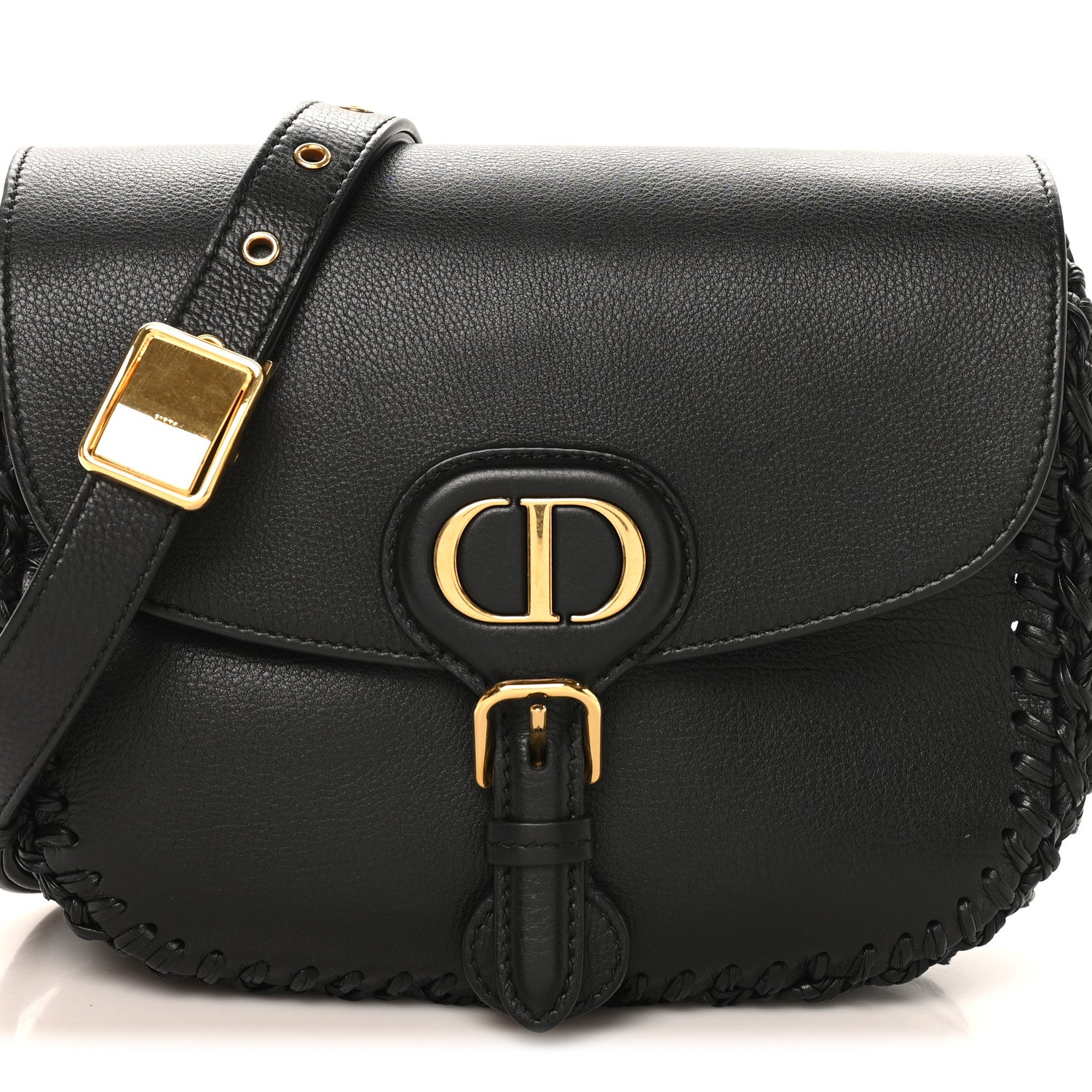 Christian Dior Grained Calfskin Medium Whipstitched Bobby Bag Black 7 of 9
