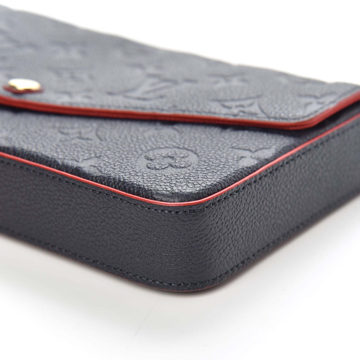 Louis Vuitton Empreinte Pochette Felicie Chain Wallet Marine Rouge 10 of 10