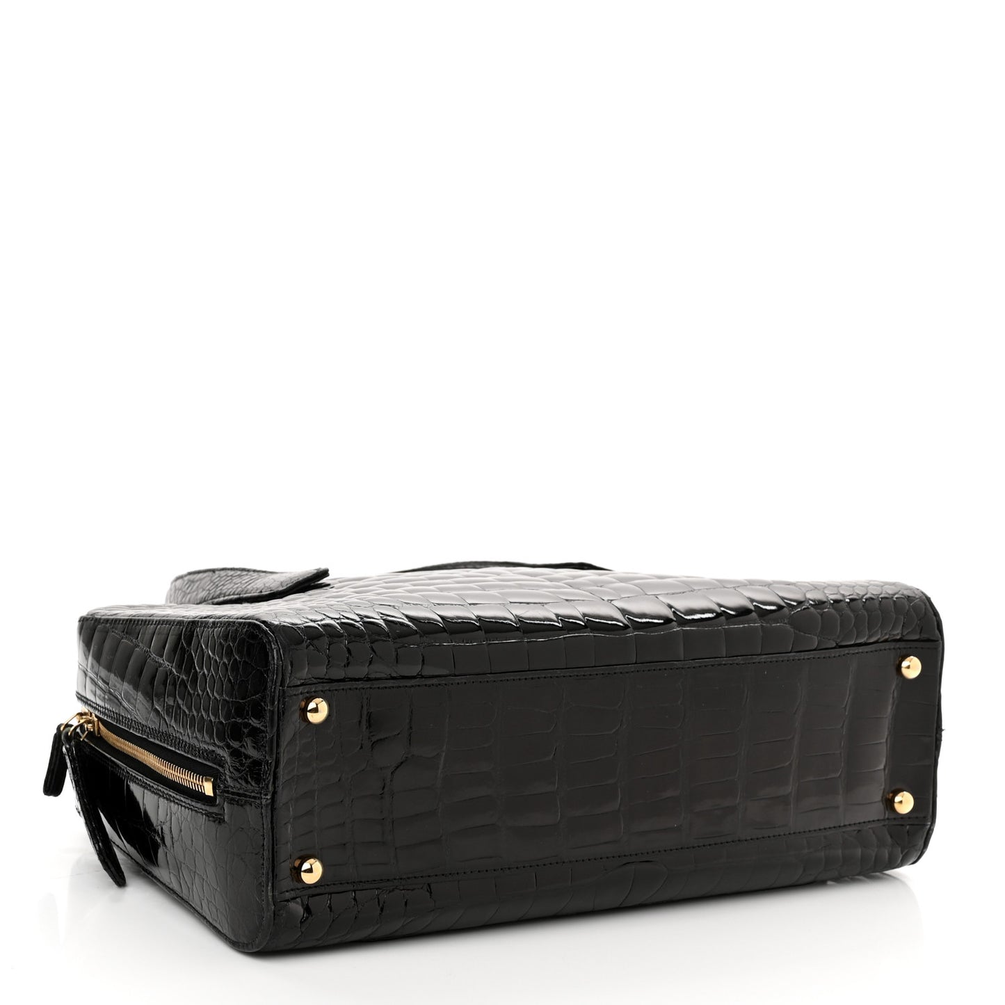 Alligator Bowler Bag Black