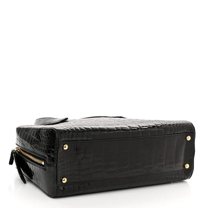 Chanel Alligator Bowler Bag Black 4 of 10