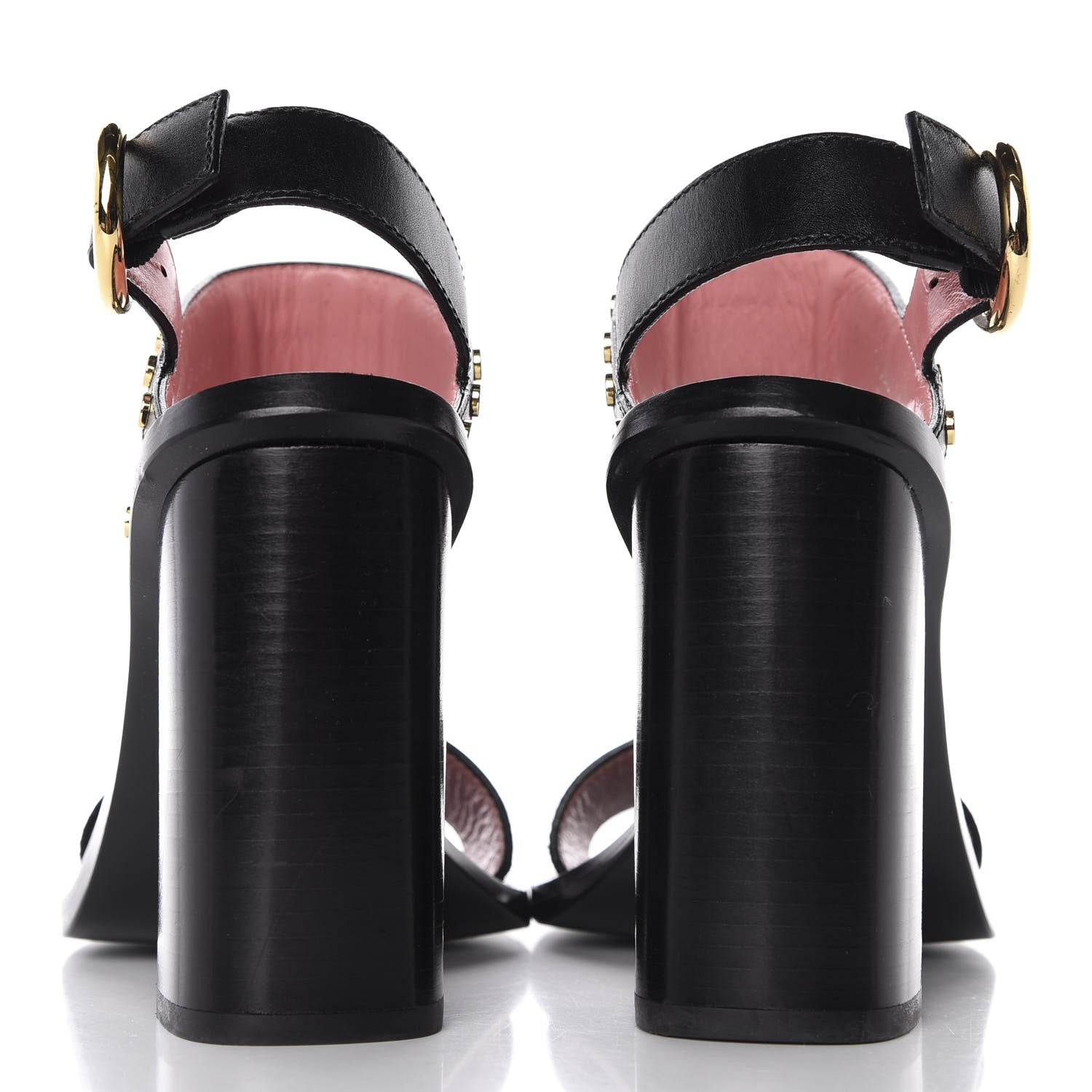 Louis Vuitton Calfskin Monogram Passenger Heeled Sandals 36 Black Rose 6 of 9