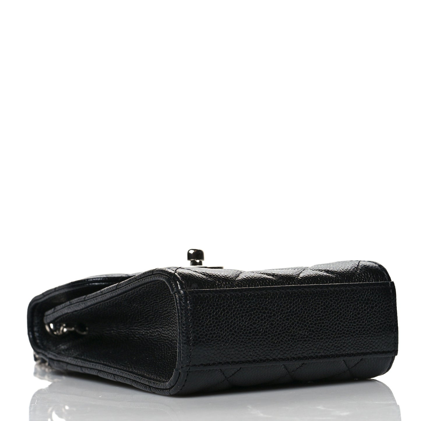 Caviar Quilted Classic Phone Holder Black