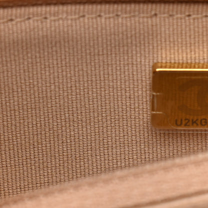 Chanel Caviar Quilted Crystal CC Wallet On Chain WOC Beige 8 of 12