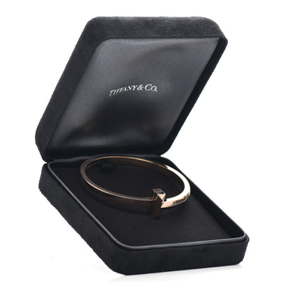 Tiffany 18K Rose Gold Wide T T1 Hinged Bangle Bracelet 5 of 5