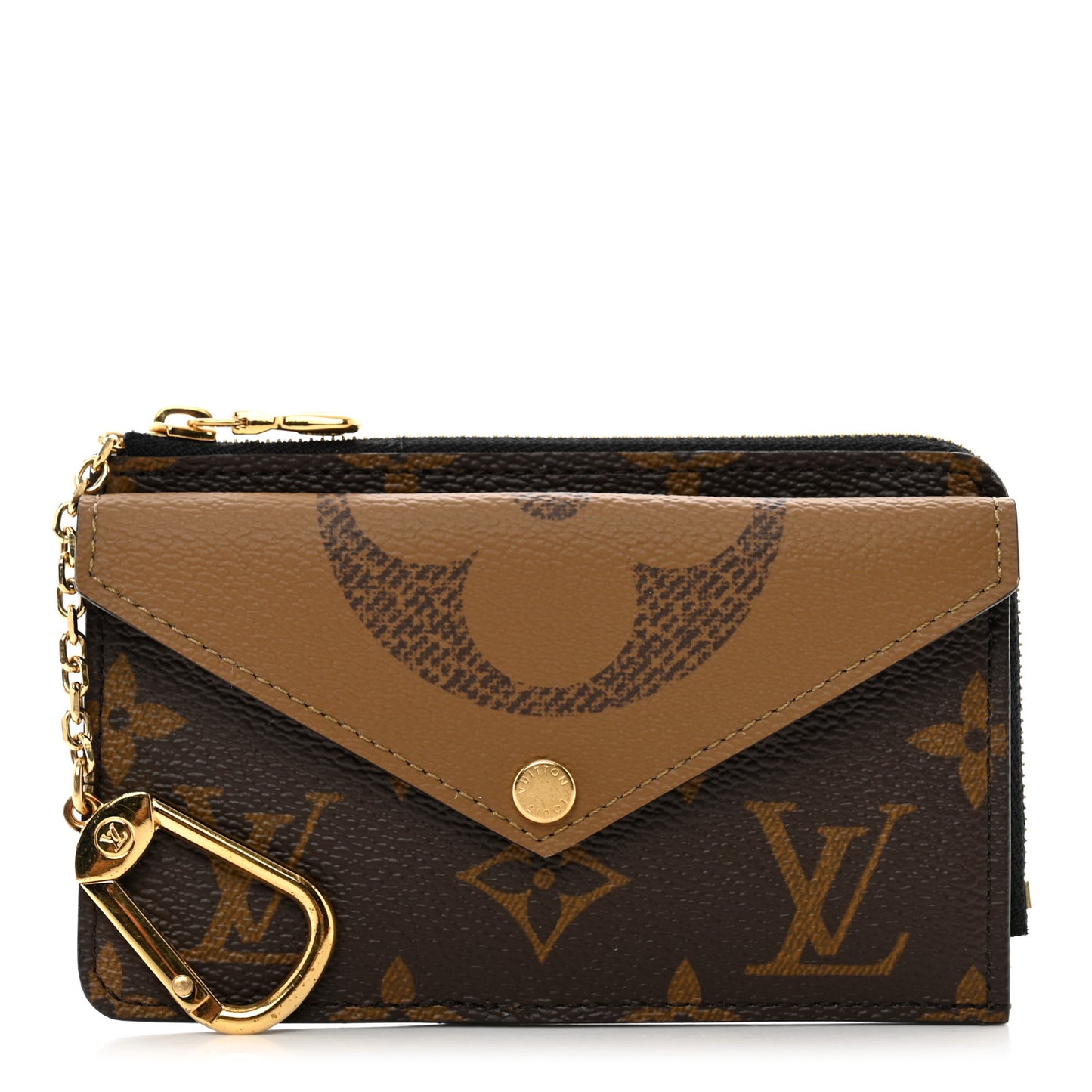 Reverse Monogram Recto Verso Card Holder Brown