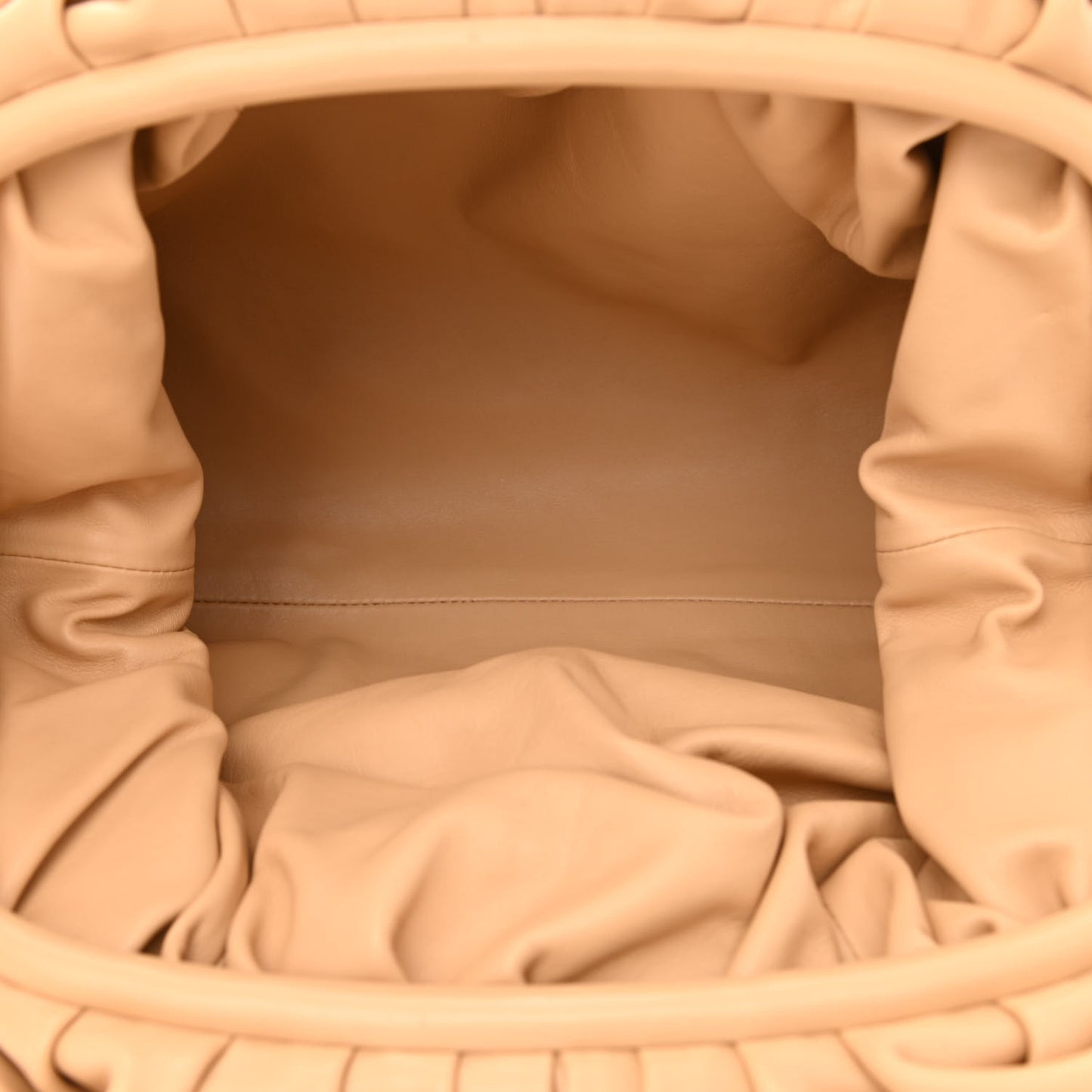 Smooth Butter Calf The Pouch Oversized Clutch Nude