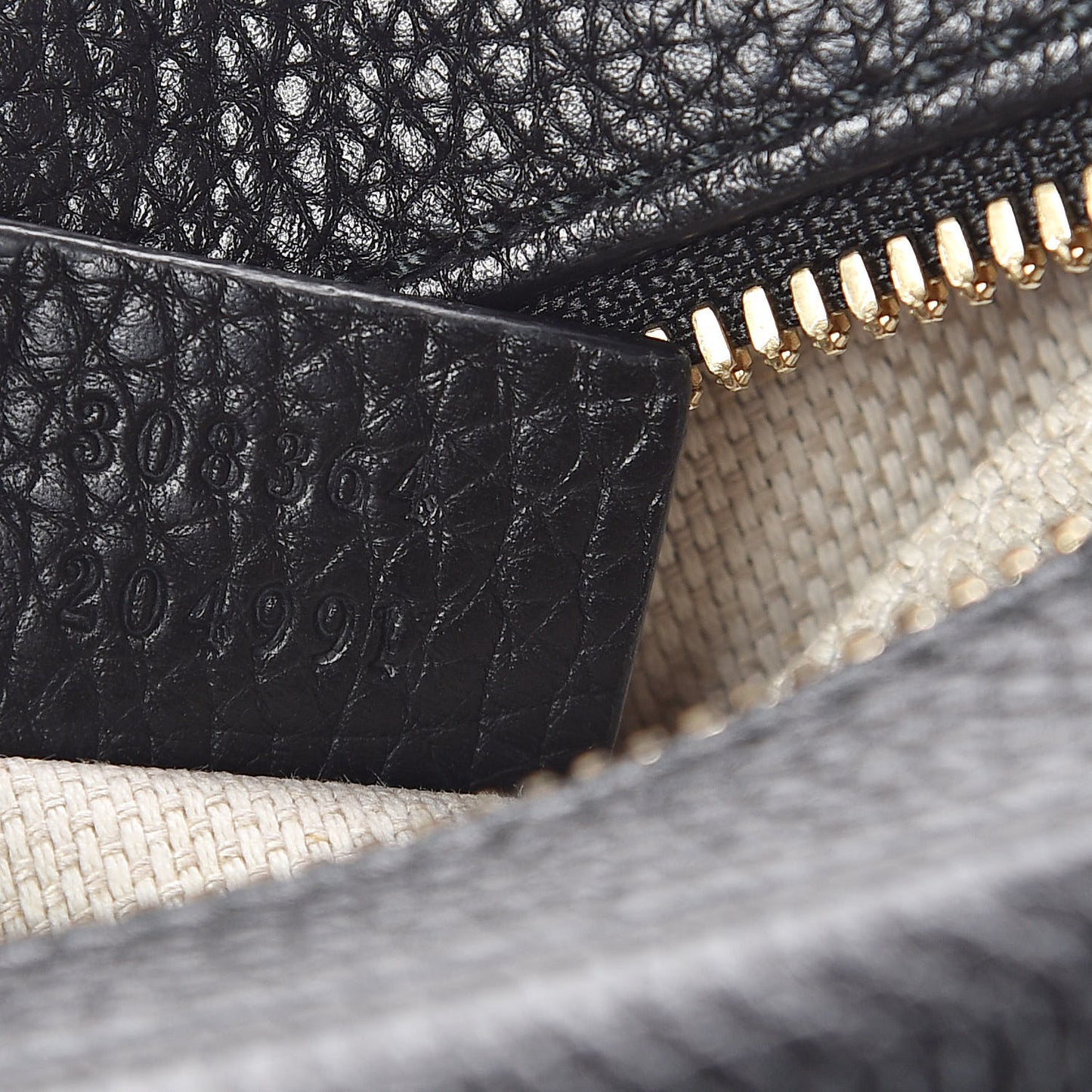 Pebbled Calfskin Small Soho Disco Bag Black