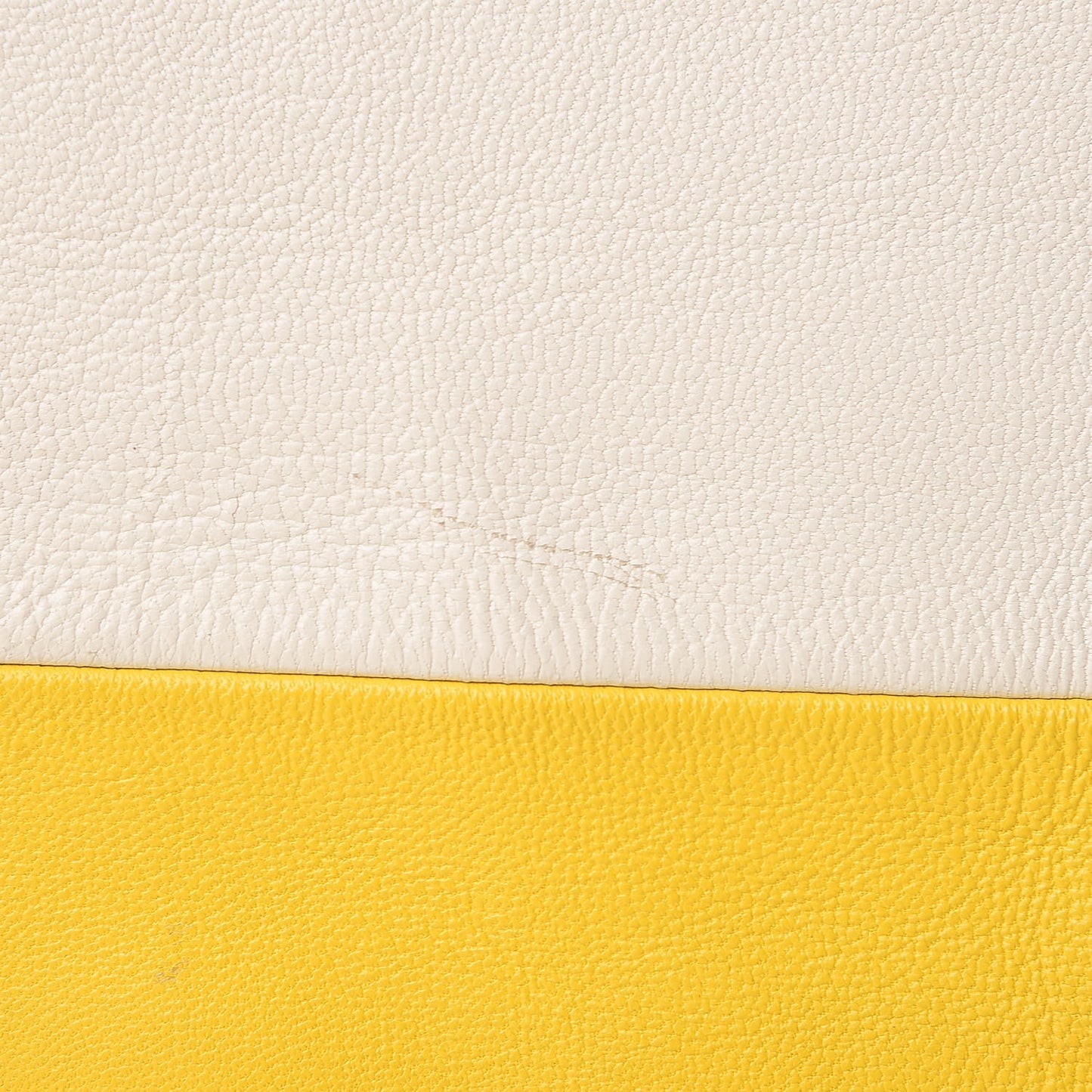 Lambskin Vertical Bi-Cabas White Sun Yellow