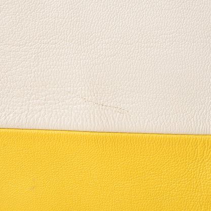 Celine Lambskin Vertical Bi-Cabas White Sun Yellow 12 of 29