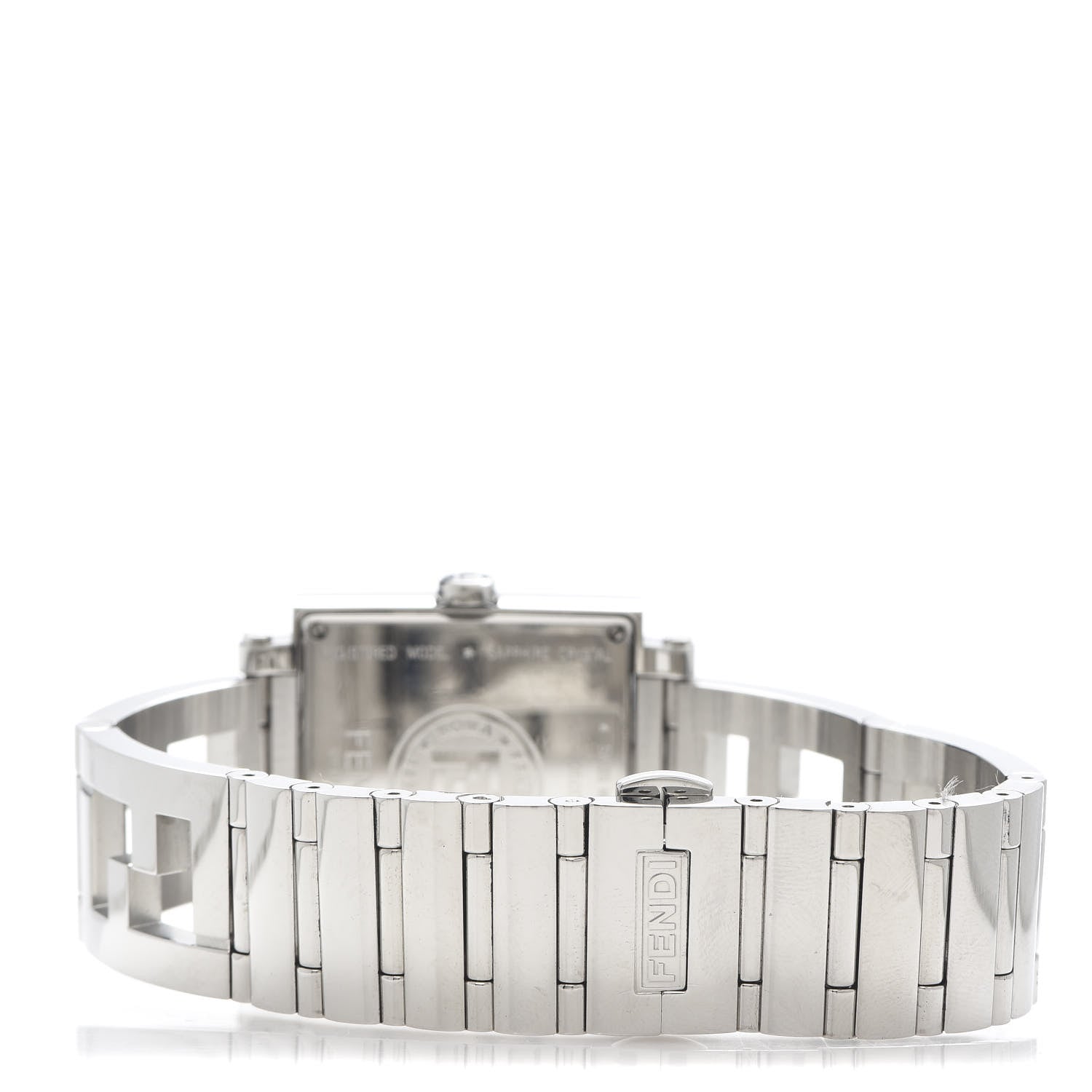 Fendi Stainless Steel Mother of Pearl 34mm Quadro Quartz Watch 4 of 6
