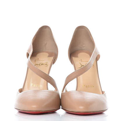 Christian Louboutin Shiny Nappa Catchy One 100 Pumps 36.5 Nude 2 of 8