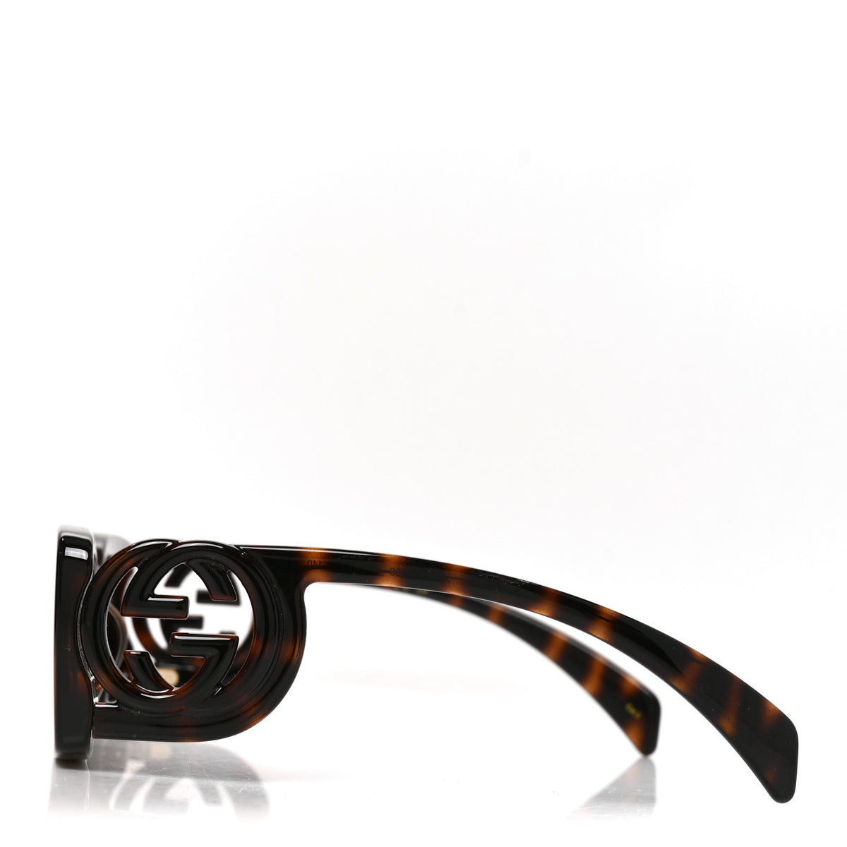 Gucci Acetate Chaise Rectangle Frame Sunglasses GG1325S Tortoise 3 of 7