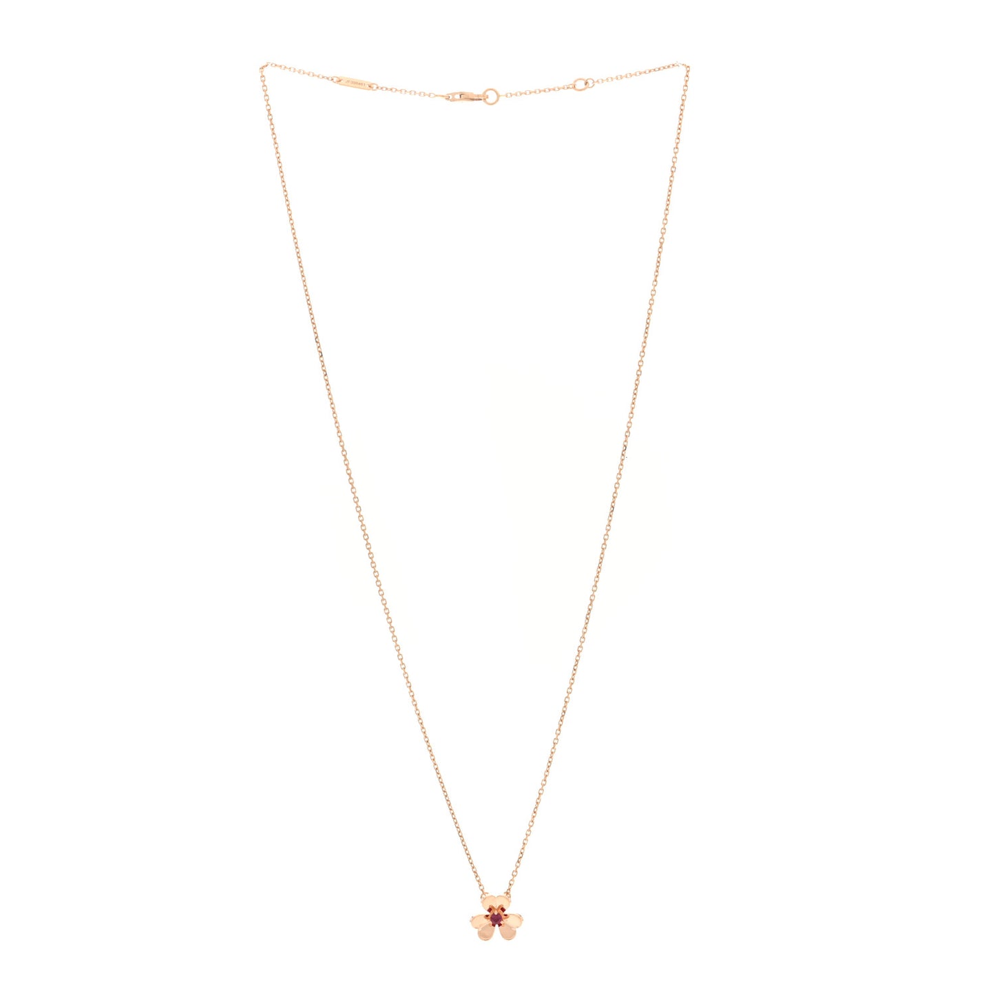18K Rose Gold Ruby Mini Frivole Pendant Necklace