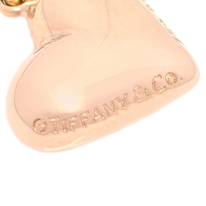 Tiffany 18K Rose Gold Platinum Diamond Etoile Heart Charm 4 of 6