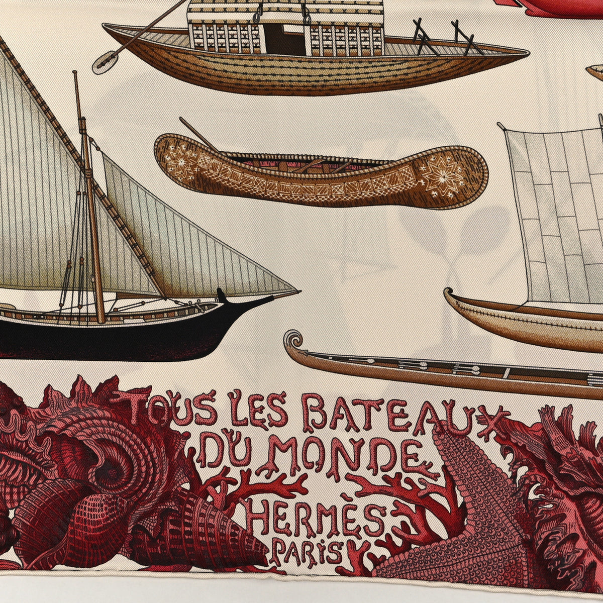 Hermes Silk Tous Les Bateaux Du Monde Scarf 90 3 of 3