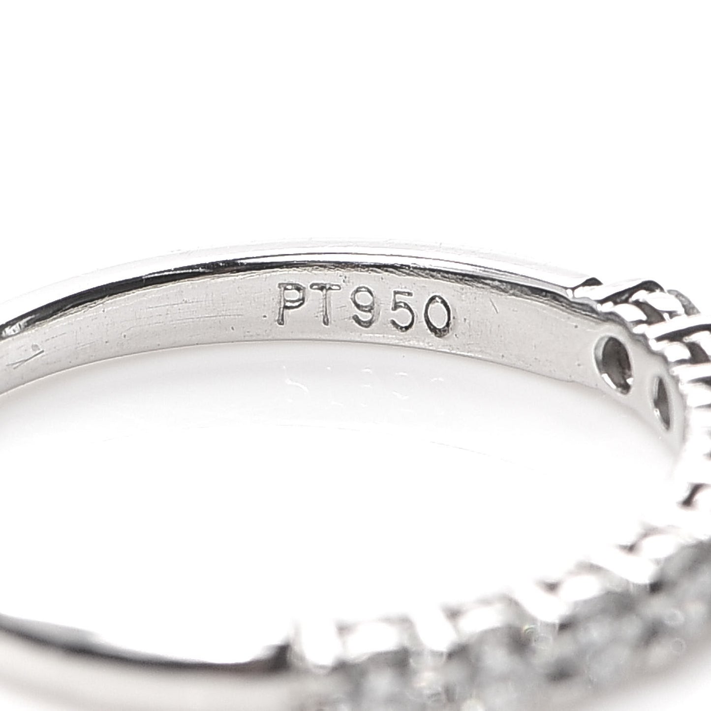 Platinum Diamond .27ct 2.2mm Half Circle Embrace Band Ring 47 4