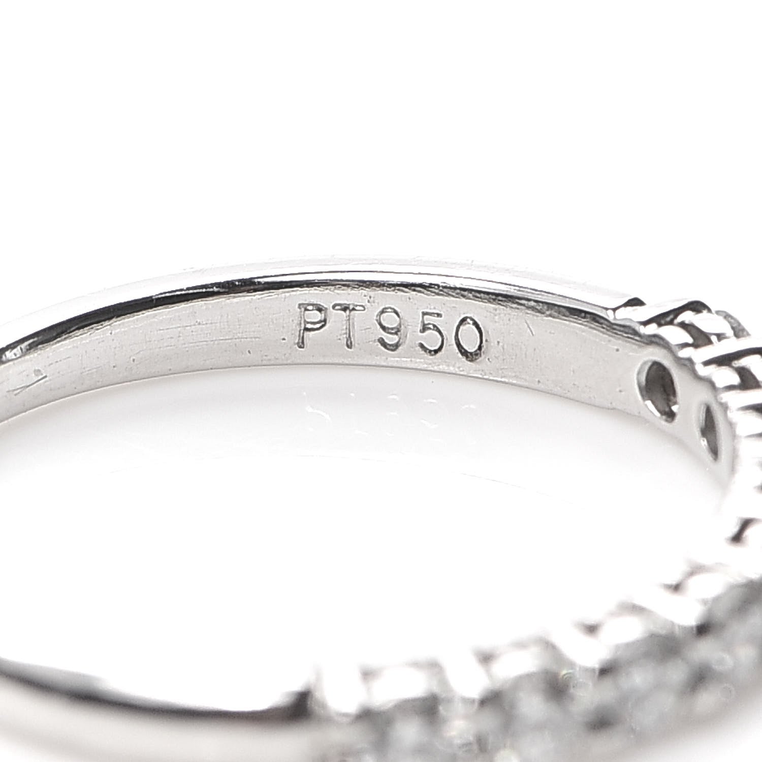 Tiffany Platinum Diamond .27ct 2.2mm Half Circle Embrace Band Ring 47 4 5 of 6