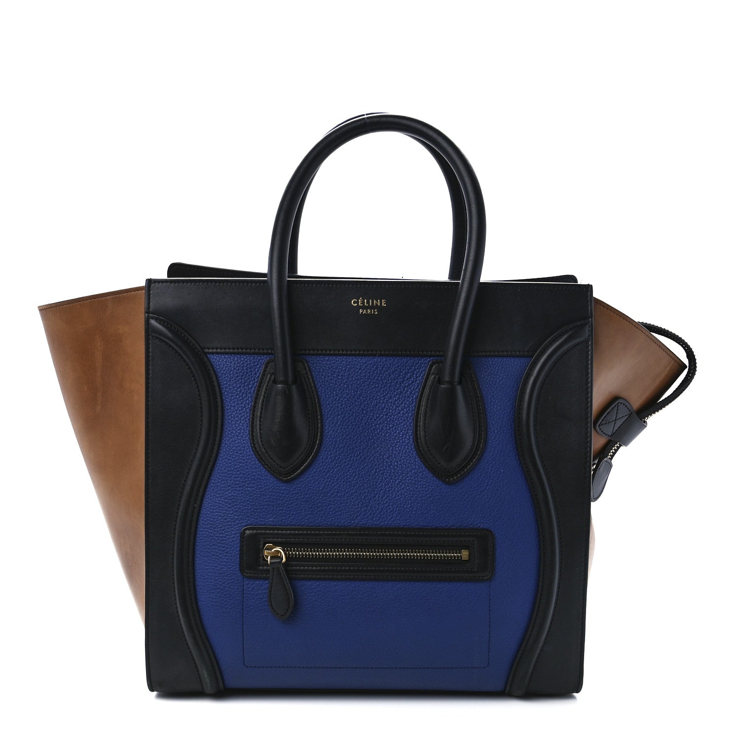 Celine Grained Calfskin Nubuck Mini Tri-Color Luggage Royal Blue 1 of 12